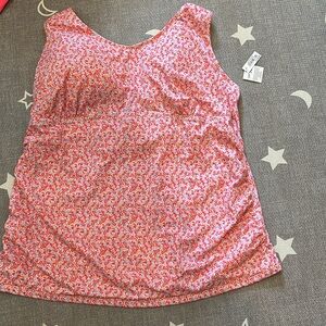 Floral Pink Swim top NWT size 6X